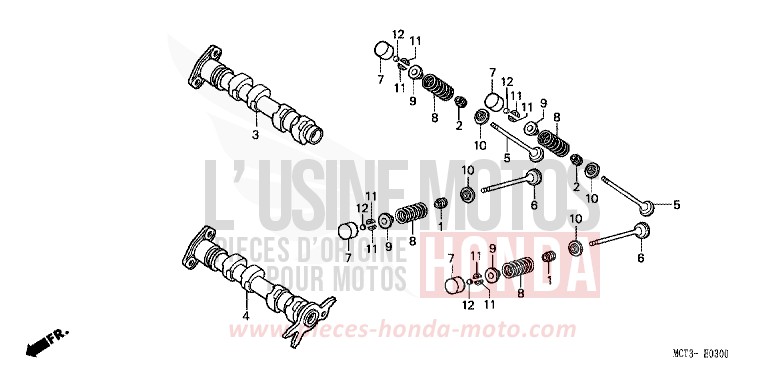 CAMSHAFT/VALVE for Silver Wing MAGNUM SILVER METALLIC (NH110) from 2003